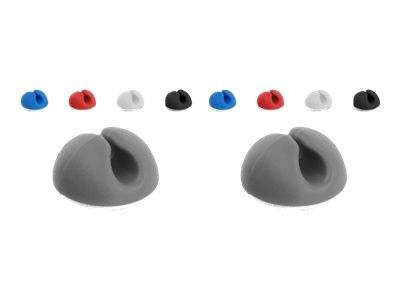 DeLOCK Mini - Kabelhalter-Kit - Tisch montierbar, Oberfläche montierbar, geeignet für Wandmontage