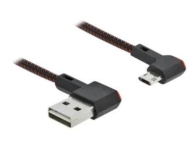 DeLOCK Easy - USB-Kabel - USB (M) 90° abgeschrägt, umkehrbar bis Micro-USB Typ B (M)