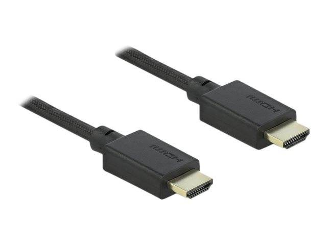 Delock - Highspeed - HDMI-Kabel mit Ethernet - HDMI männlich zu HDMI männlich - 50 cm - Schwarz - Dolby DTS-HD Master Au