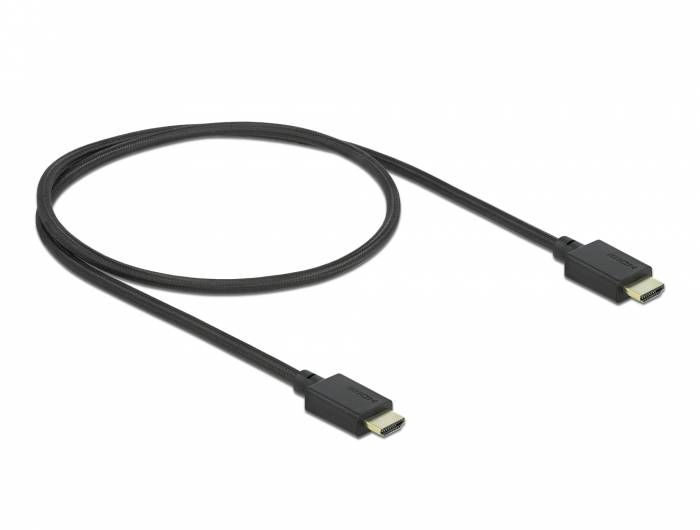 Delock - Highspeed - HDMI-Kabel mit Ethernet - HDMI männlich zu HDMI männlich - 50 cm - Schwarz - Dolby DTS-HD Master Au