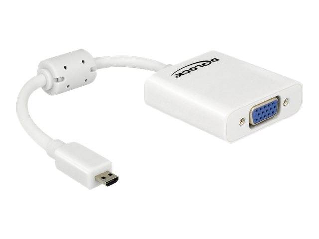 Delock Adapter HDMI-micro D Stecker > VGA Buchse weiß