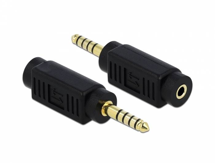 Delock - Audiokoppler - Symmetrisches Stereo 4,4 mm männlich bis Mini-Stecker weiblich