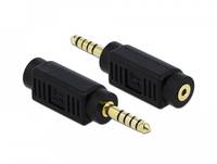 Delock - Audiokoppler - Symmetrisches Stereo 4,4 mm männlich bis 4-poliger Mikro-Stecker weiblich