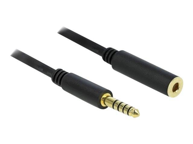 Delock - Audioverlängerungskabel - Symmetrisches Stereo 4,4 mm männlich bis Symmetrisches Stereo 4,4 mm weiblich