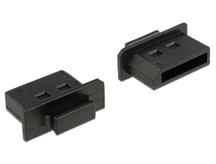 DeLOCK Dust Cover for Displayport - Schutzumschlag - Schwarz (Packung mit 10)