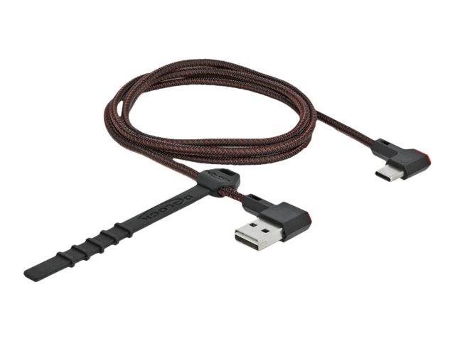 DeLOCK Easy - USB-Kabel - USB (M) links/rechts abgewinkelt, umkehrbar bis USB-C (M)
