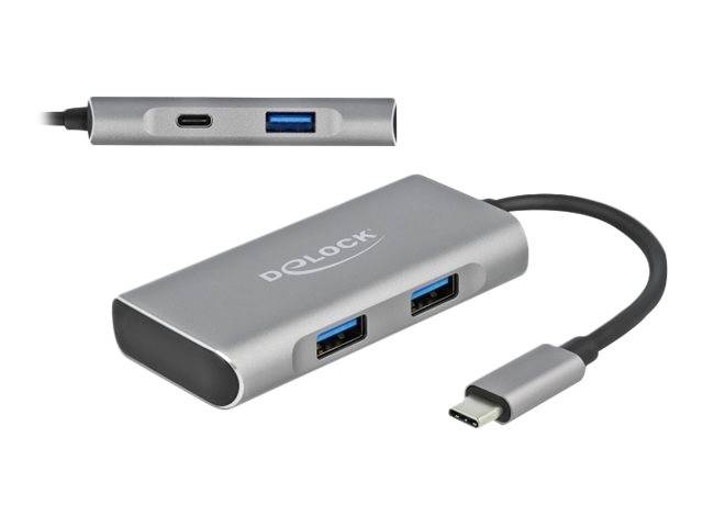 DeLOCK - Hub - 3 x USB 3.2 Gen 2 + 1 x USB-C 3.2 Gen 2