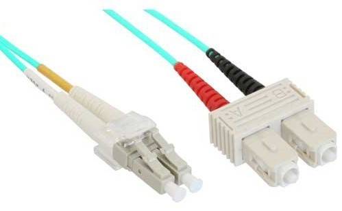 INLINE - LWL Duplex Kabel - LC/SC - 50/125µm - OM3 - 1m