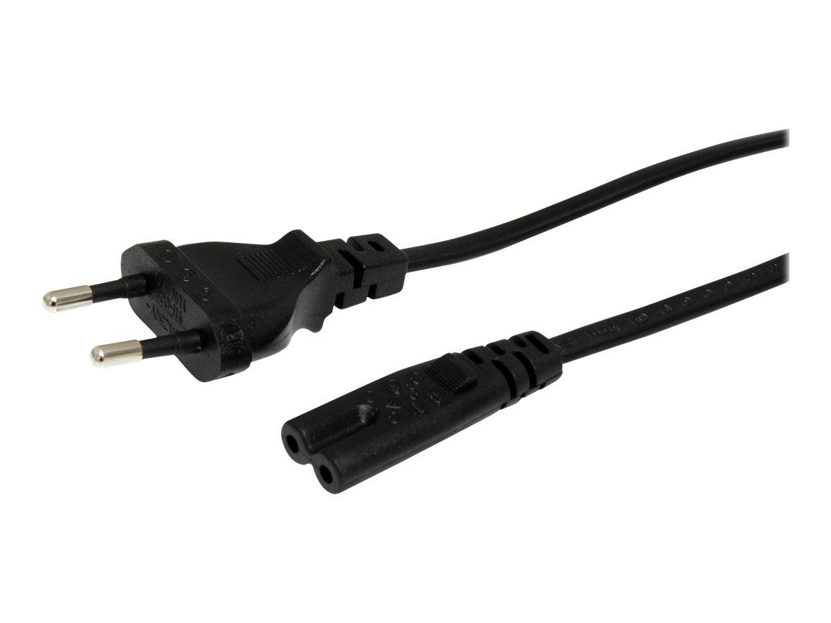 StarTech.com 1 m Laptop Ladekabel, EU Stecker auf C7, 2,5A 250V, 18AWG, Laptop Ersatzkabel, Drucker Stromkabel, Laptop S