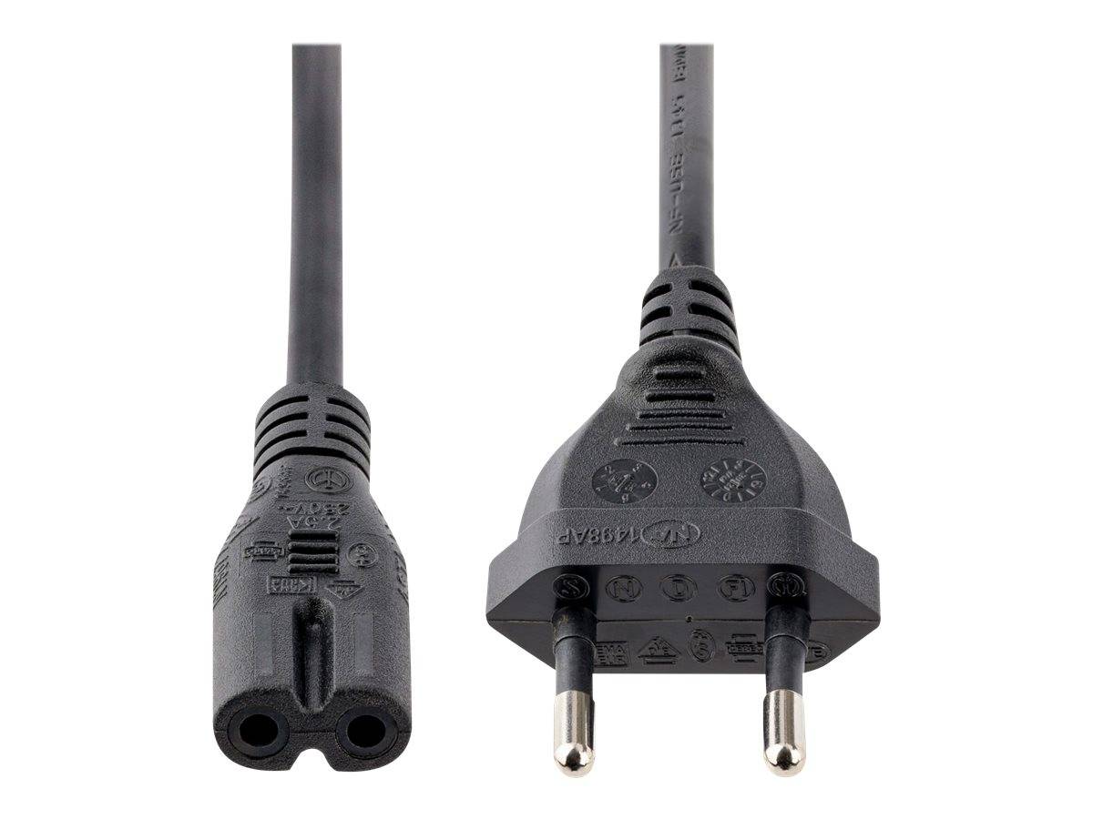 StarTech.com 1 m Laptop Ladekabel, EU Stecker auf C7, 2,5A 250V, 18AWG, Laptop Ersatzkabel, Drucker Stromkabel, Laptop S