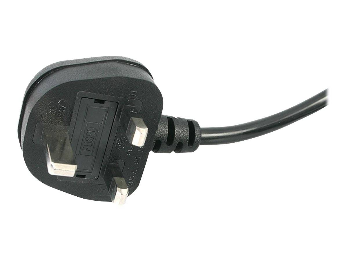 StarTech.com 1 m GB Laptop Ladekabel, BS 1363 Stecker auf C7, 2,5A 250V, 18AWG, Schwarz, Laptop Ersatzkabel, Drucker Str