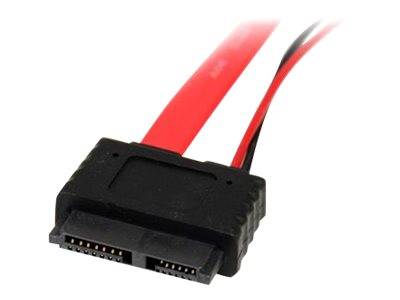 StarTech.com 30 cm Slimline SATA auf SATA mit LP4-Stromkabel / Adapter / Kombikabel - SATA-Kabel - Serial ATA 150/300/60