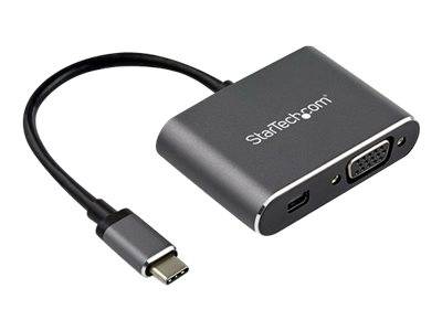 StarTech.com CDP2MDPVGA USB-C Multiport Adapter (Mini DisplayPort oder VGA, 4K 60Hz, HDR2, 2-in-1-USB Typ C zu mDP oder