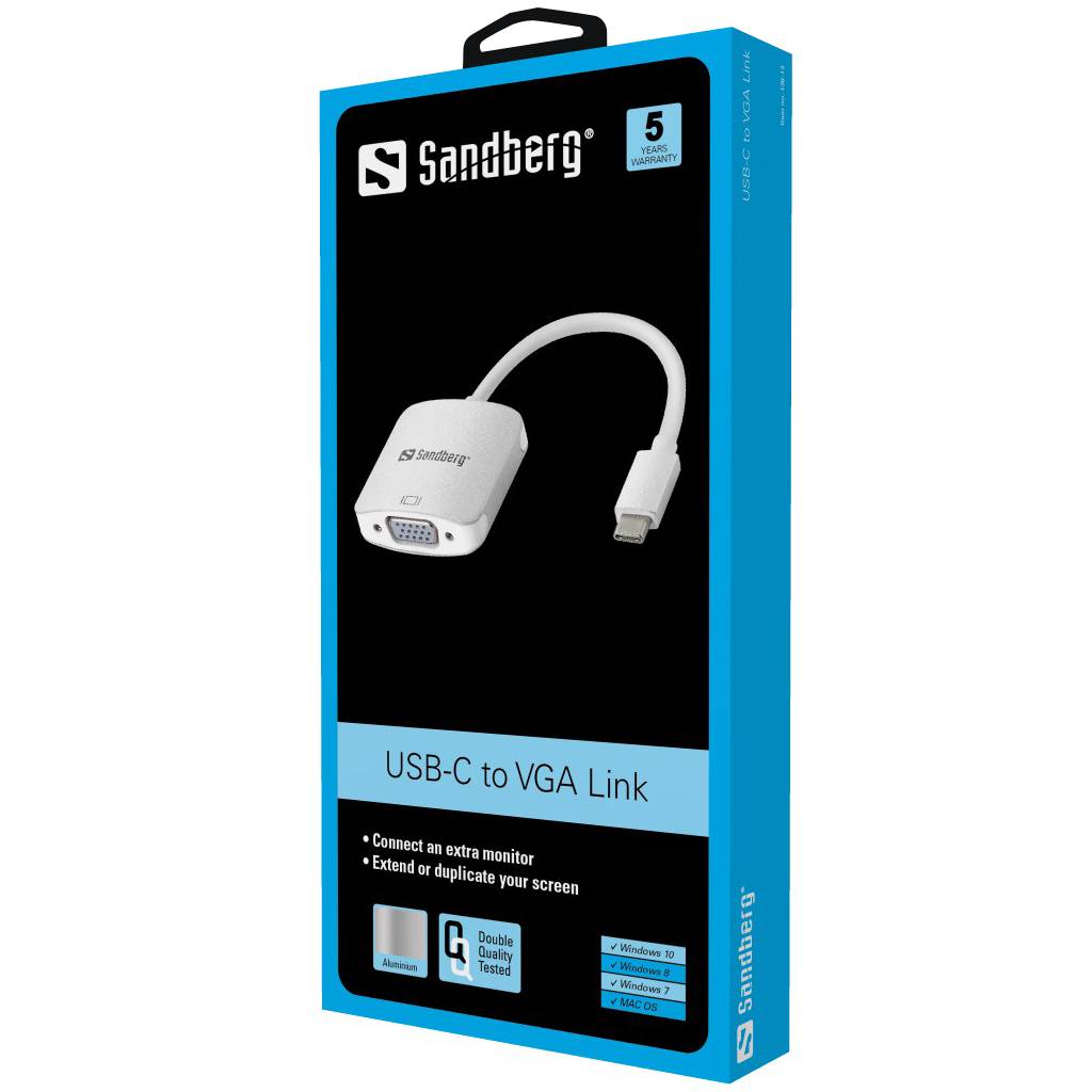 Sandberg - Externer Videoadapter - USB-C - VGA