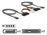 DeLOCK SATA All-in-One cable - SATA-Kabel - Serial ATA 150/300 - interne Stromversorgung, 4-polig, SATA bis SATA Combo (W)