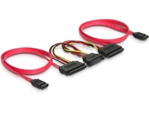DeLOCK SATA All-in-One cable - SATA-Kabel - Serial ATA 150/300 - SATA, SATA-Stromstecker bis SATA Combo (W)