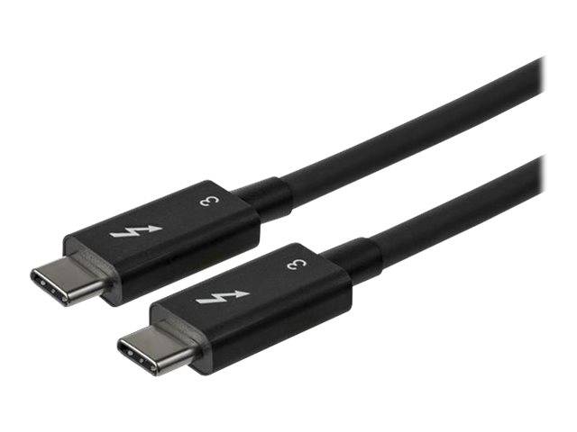 StarTech.com 2.6ft (80cm) Thunderbolt 3 Cable, 40Gbps, 100W PD, 4K/5K Video, Thunderbolt-Certified, Compatible w/ TB4/US