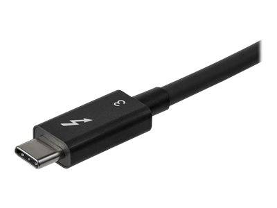StarTech.com 2.6ft (80cm) Thunderbolt 3 Cable, 40Gbps, 100W PD, 4K/5K Video, Thunderbolt-Certified, Compatible w/ TB4/US