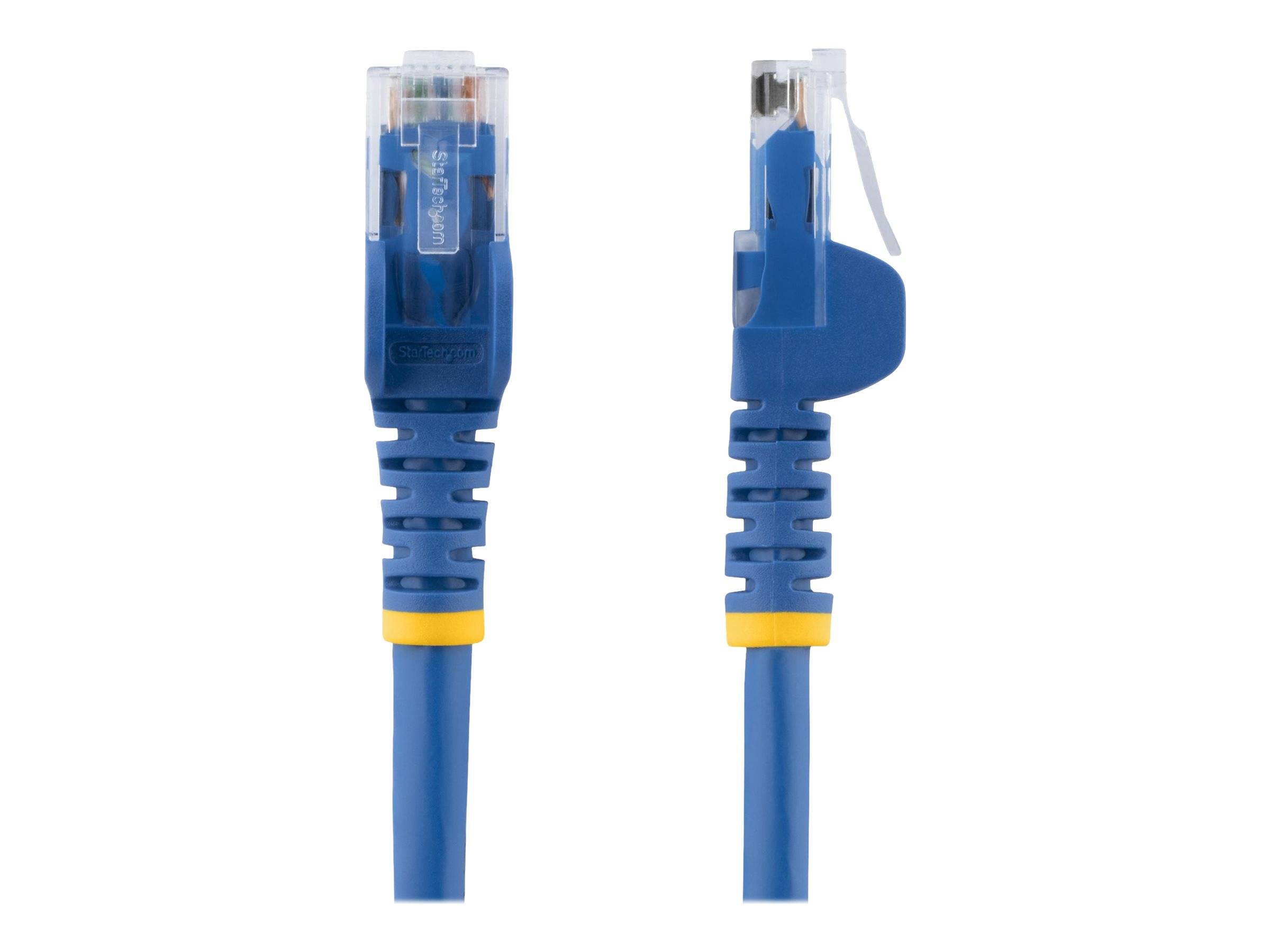 StarTech.com 3m Cat6 Gigabit Snagless RJ45 UTP Patchkabel - Cat 6 Netzwerkkabel mit Schutzmanschette - Blau - Patch-Kabe