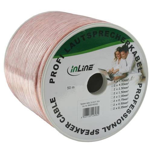 InLine - Bulk-Lautsprecherkabel - 4 mm² - 50 m