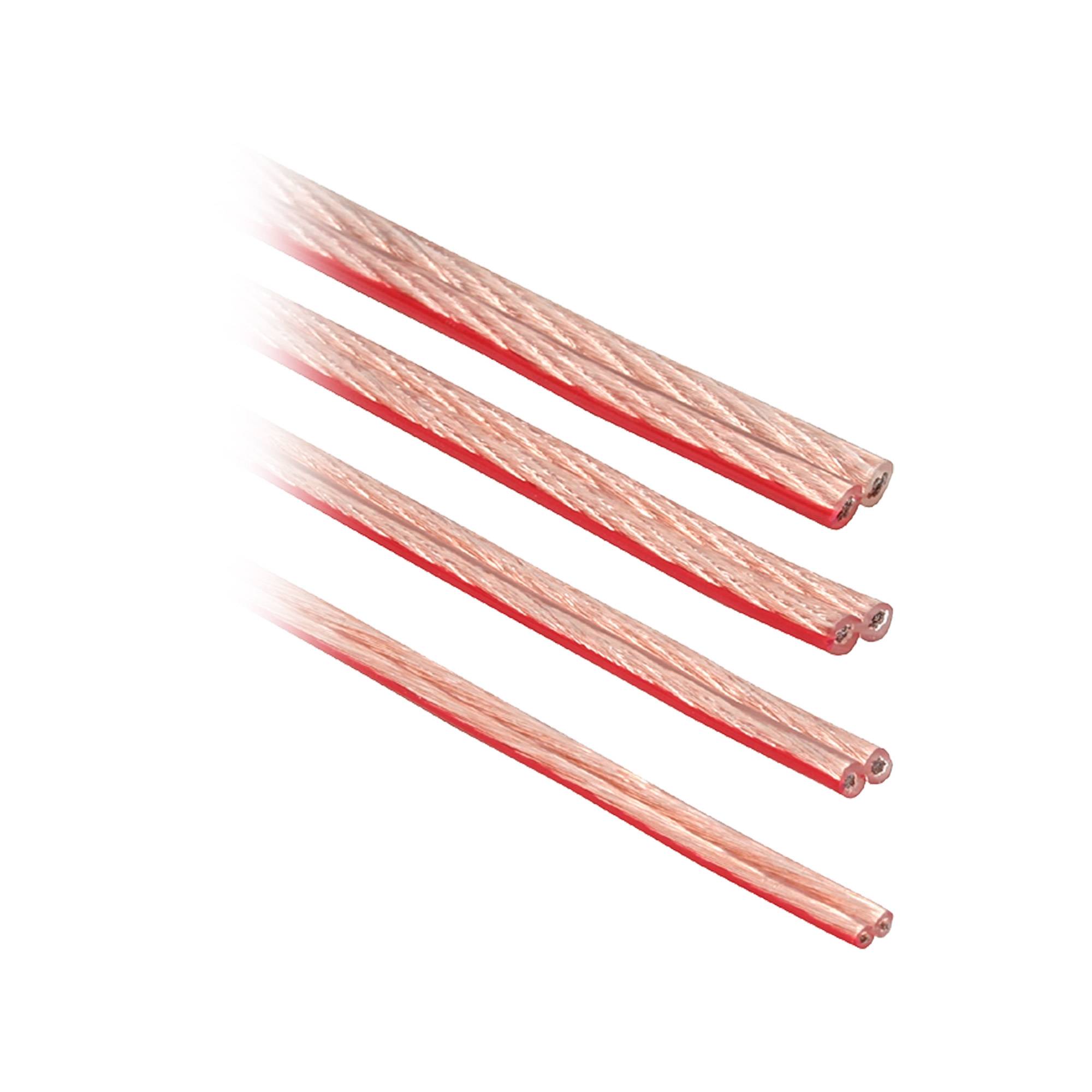 INLINE - Lautsprecherkabel - 2x 0,75mm² - CCA - transparent - 50m