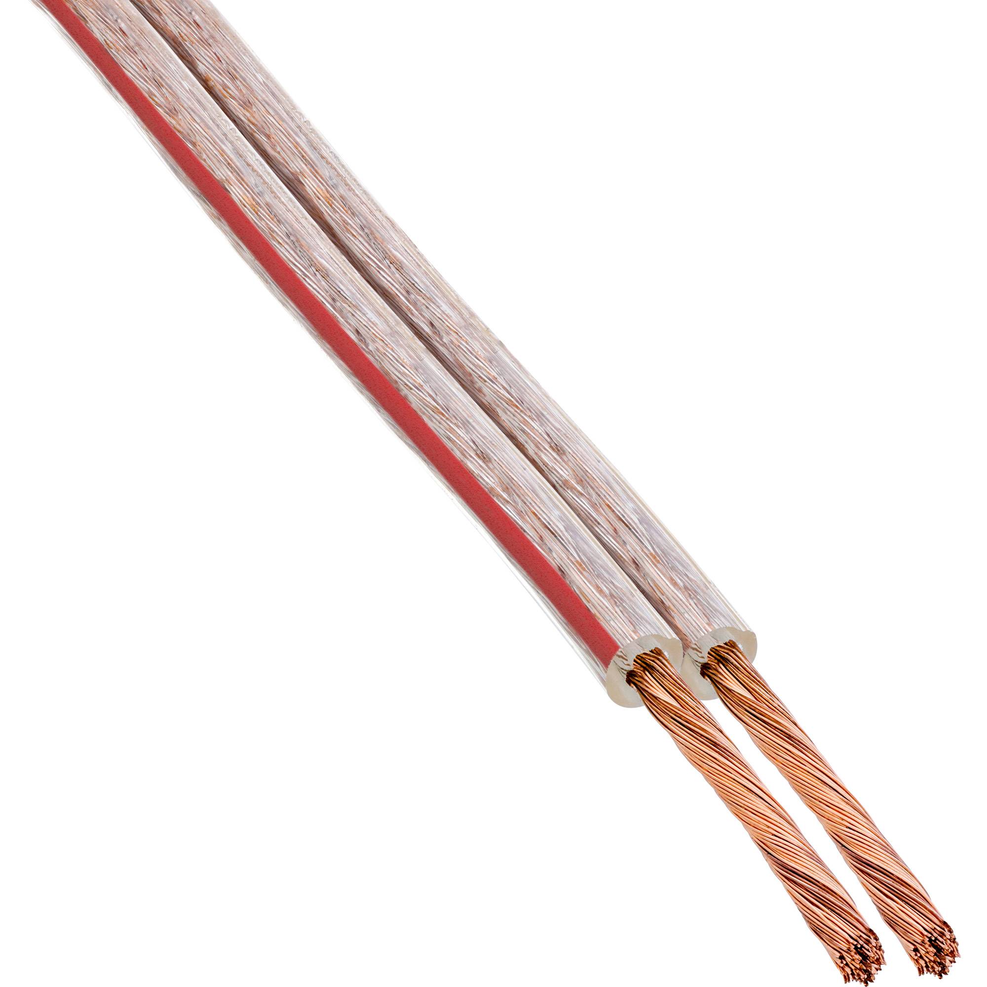 INLINE - Lautsprecherkabel - 2x 2,5mm² - CCA - transparent - 10m