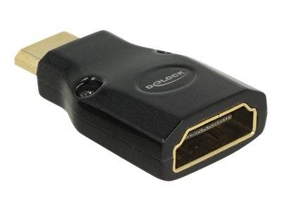 DeLOCK Adapter High Speed HDMI with Ethernet - HDMI Mini-C male > HDMI-A female 4K - HDMI-Adapter - HDMI (W)