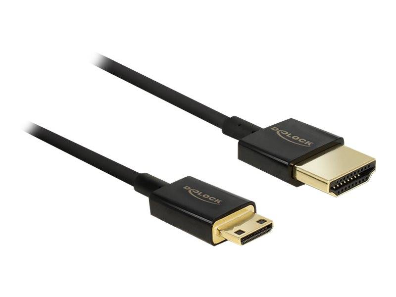 DeLOCK Slim Premium - HDMI mit Ethernetkabel - mini HDMI (M)