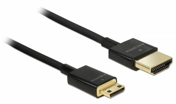 DeLOCK Slim Premium - HDMI mit Ethernetkabel - mini HDMI (M)