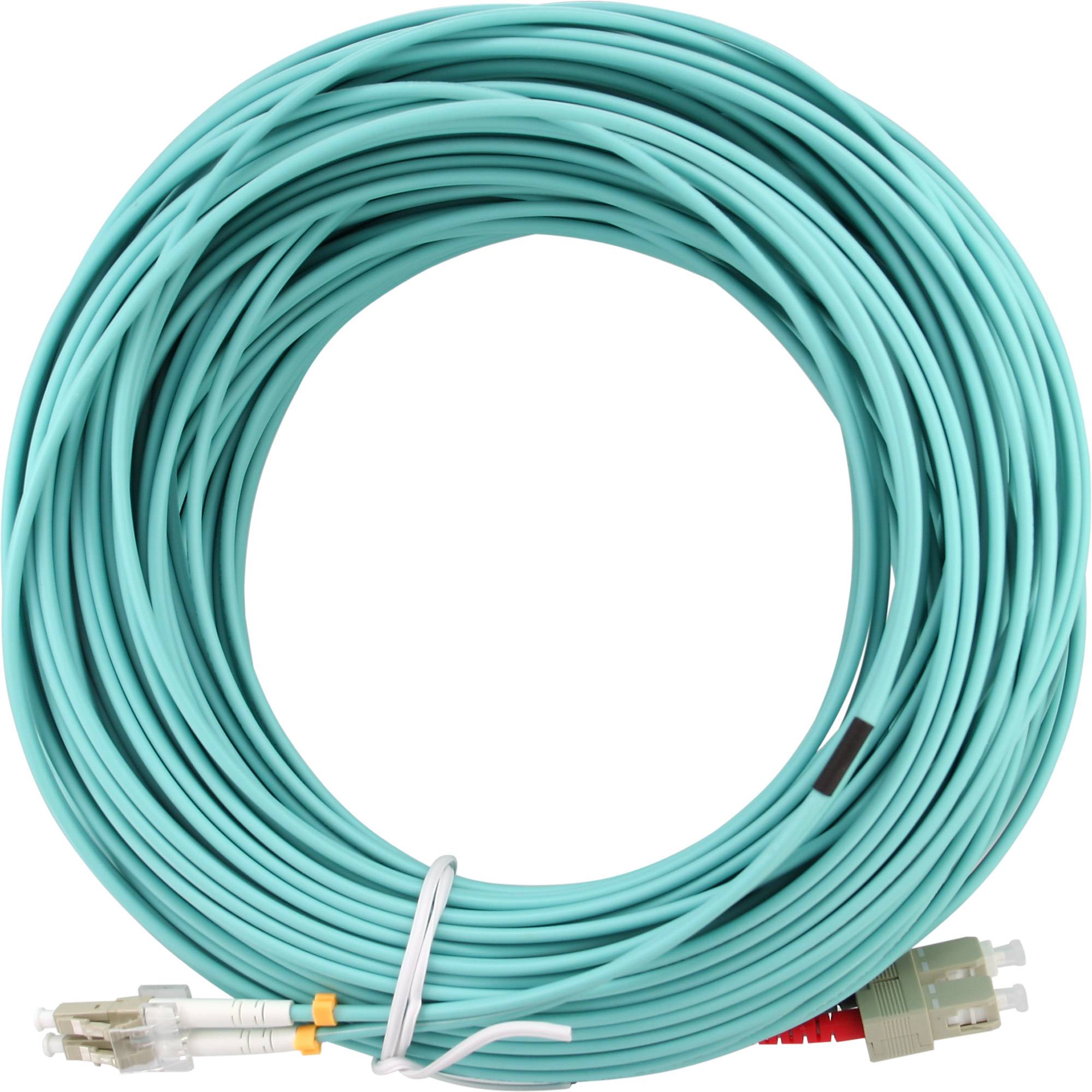 INLINE - LWL Duplex Kabel - LC/SC - 50/125µm - OM3 - 20m