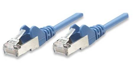 Intellinet Network Patch Cable, Cat5e, 5m, Blue, CCA, SF/UTP, PVC, RJ45, Gold Plated Contacts, Snagless, Booted, Lifetim