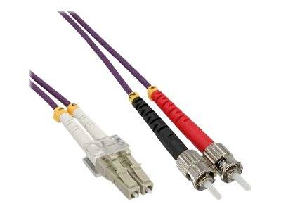 INLINE - LWL Duplex Kabel - LC/ST - 50/125µm - OM4 - 7,5m