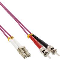 INLINE - LWL Duplex Kabel - LC/ST - 50/125µm - OM4 - 2m