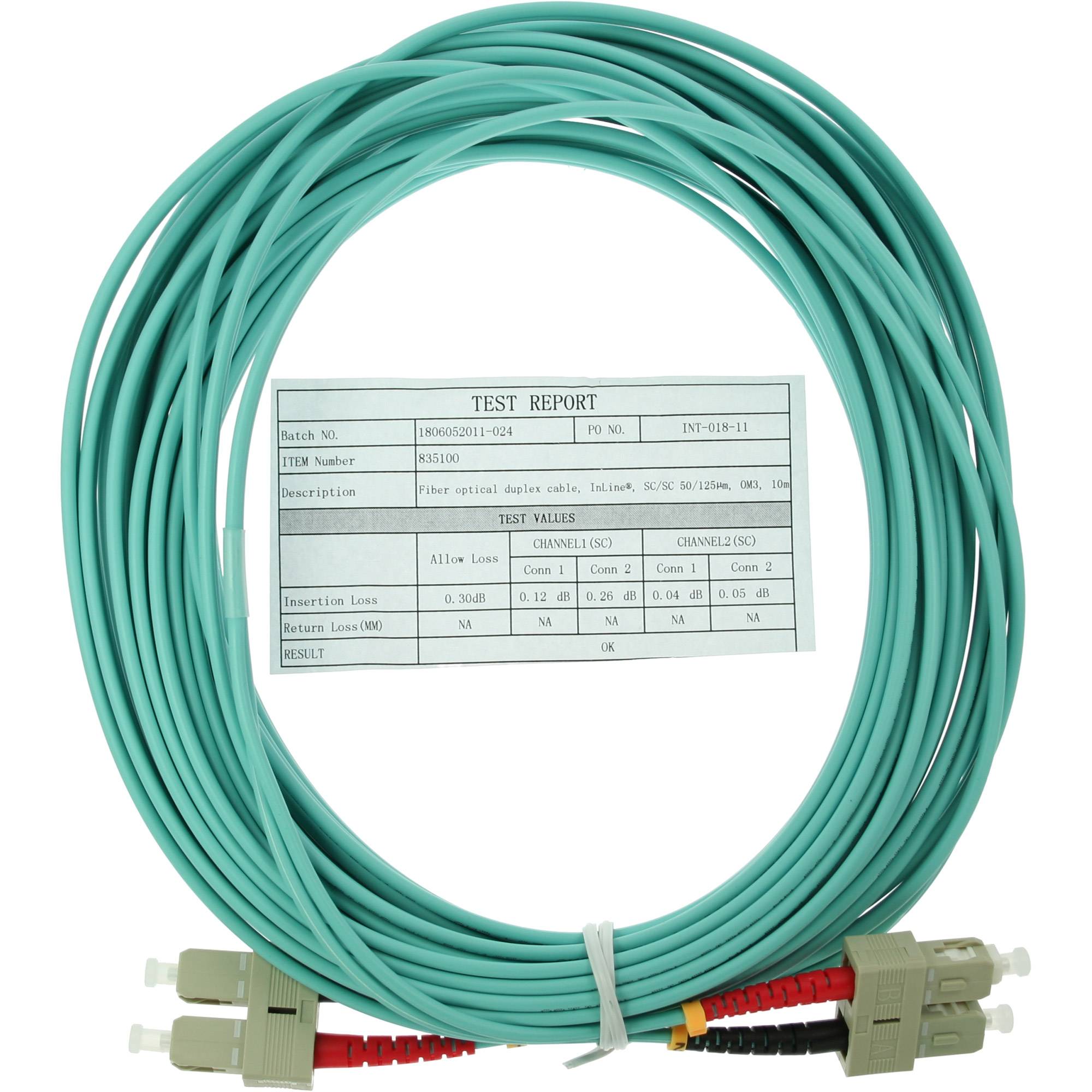 INLINE - LWL Duplex Kabel - SC/SC - 50/125µm - OM3 - 10m