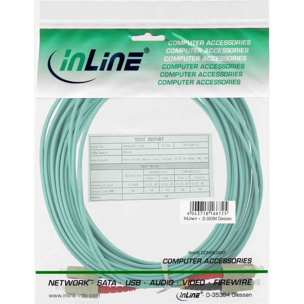 INLINE - LWL Duplex Kabel - SC/SC - 50/125µm - OM3 - 20m