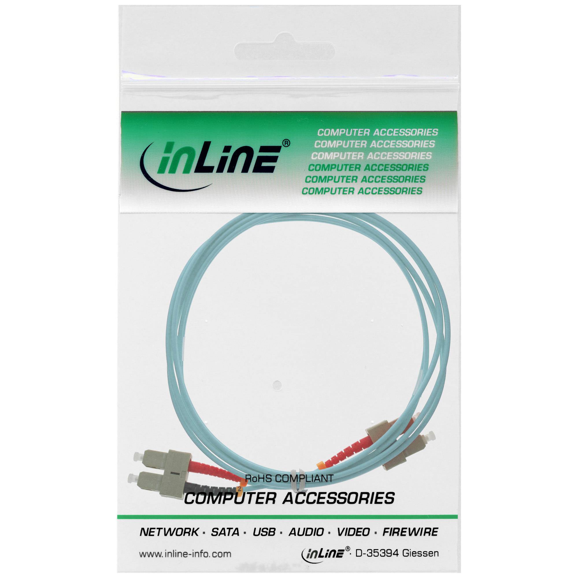 INLINE - LWL Duplex Kabel - SC/SC - 50/125µm - OM3 - 25m