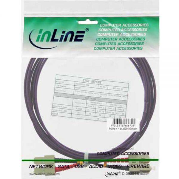 INLINE - LWL Duplex Kabel - SC/SC - 50/125µm - OM4 - 15m