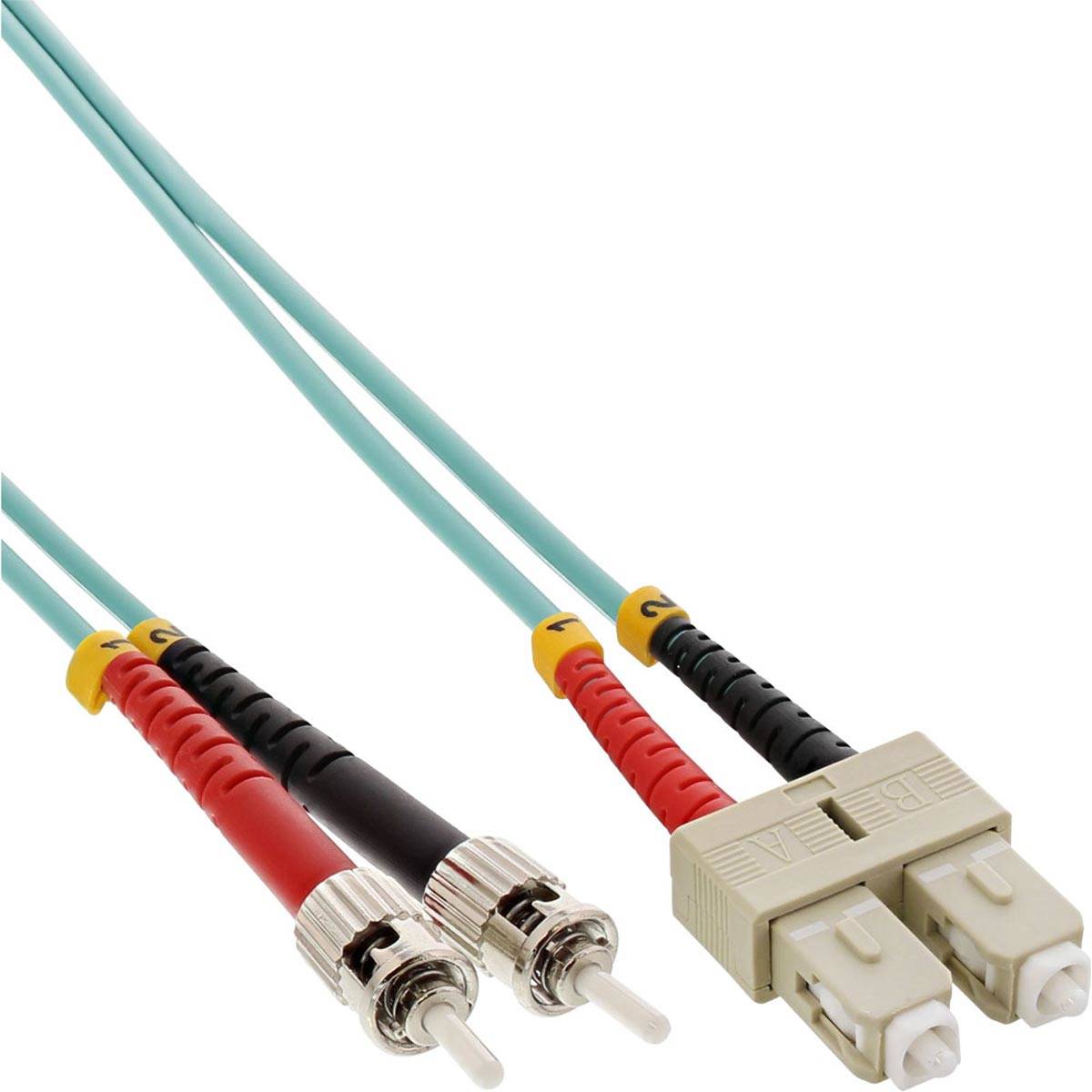 INLINE - LWL Duplex Kabel - SC/ST - 50/125µm - OM3 - 2m