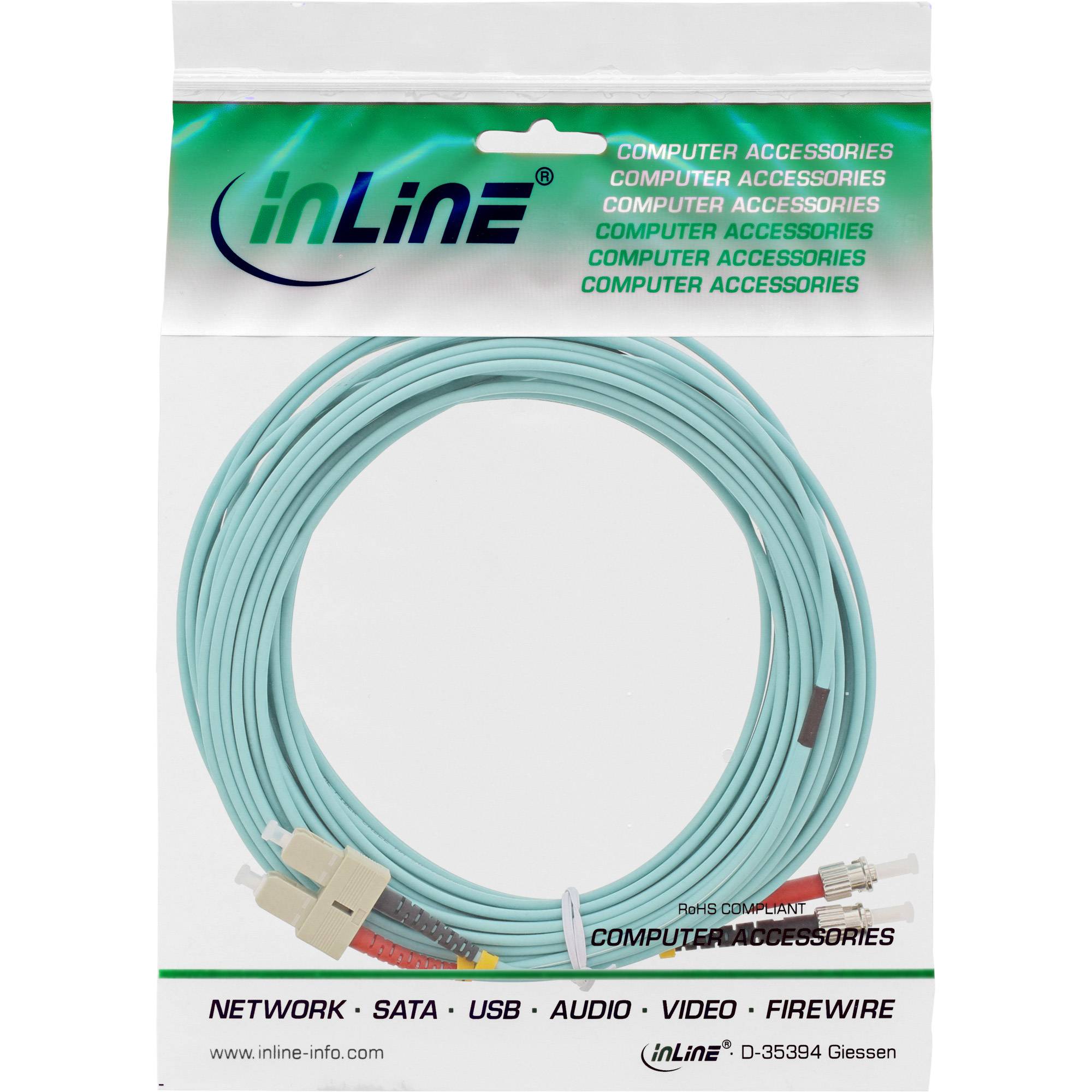 INLINE - LWL Duplex Kabel - SC/ST - 50/125µm - OM3 - 10m