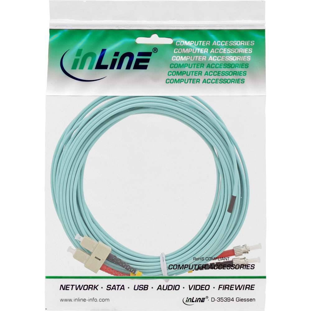INLINE - LWL Duplex Kabel - SC/ST - 50/125µm - OM3 - 10m