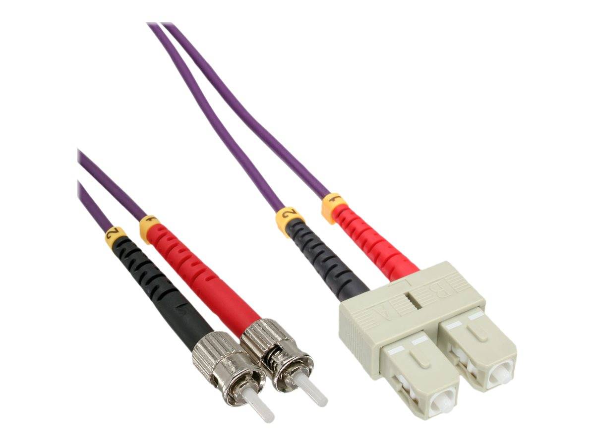 INLINE - LWL Duplex Kabel - SC/ST - 50/125µm - OM4 - 25m