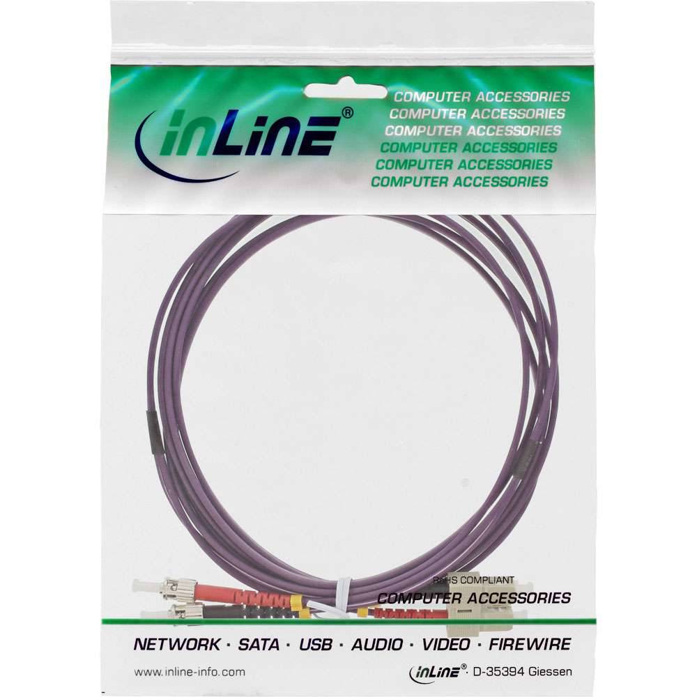 INLINE - LWL Duplex Kabel - SC/ST - 50/125µm - OM4 - 3m