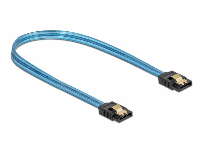 DeLOCK SATA 6 Gb/s Cable UV glow effect - SATA-Kabel