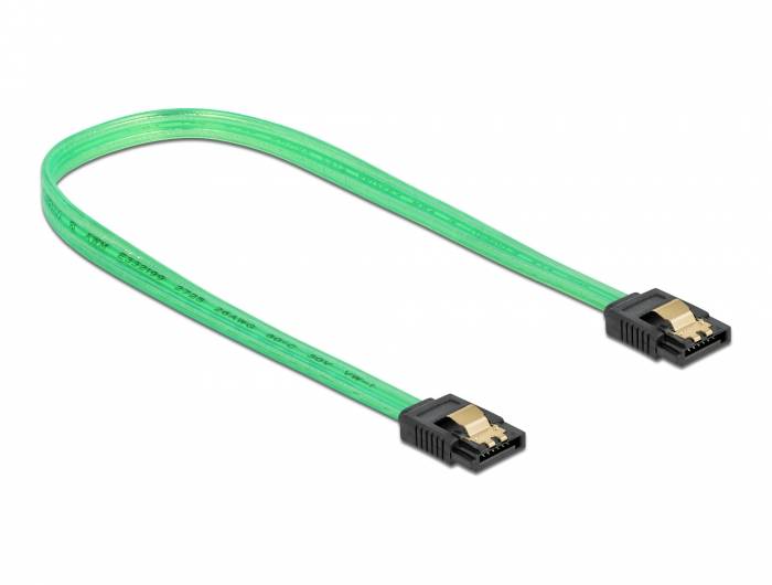DeLOCK SATA 6 Gb/s Cable UV glow effect - SATA-Kabel