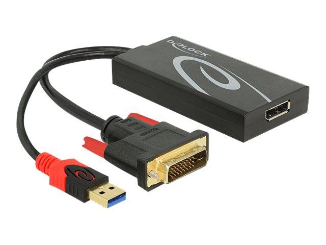 Delock - Videokonverter - DVI - DisplayPort - Schwarz