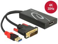 DeLOCK - Videokonverter - DVI - DisplayPort - Schwarz