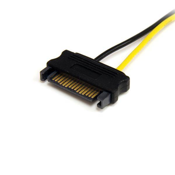 StarTech.com 15cm SATA Strom auf 8 pin PCI Express Grafikkarten Stromkabel - PCIe Y-Kabel Adapter - Stromkabel - SATA-St