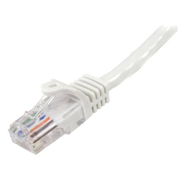 StarTech.com 0,5m Cat5e Ethernet Netzwerkkabel Snagless mit RJ45 - Cat 5e UTP Kabel - Weiß - Patch-Kabel - RJ-45 (M)