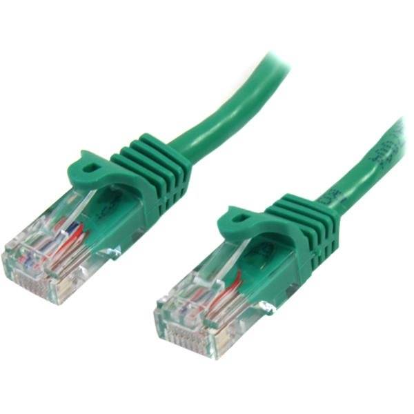 StarTech.com 0,5m Cat5e Ethernet Netzwerkkabel Snagless mit RJ45 - Cat 5e UTP Kabel - Grün - Patch-Kabel - RJ-45 (M)