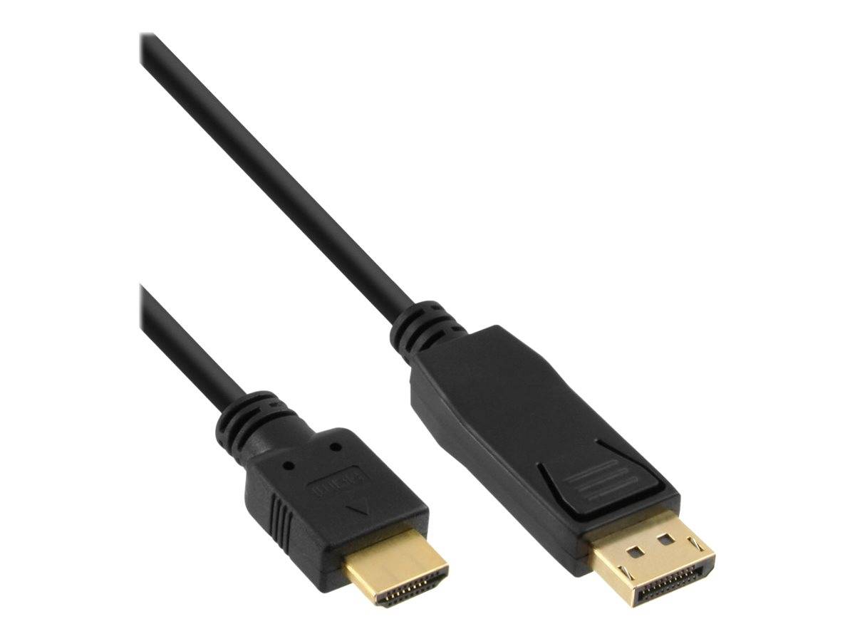 INLINE - DisplayPort zu HDMI Konverter Kabel - schwarz - 1,5m
